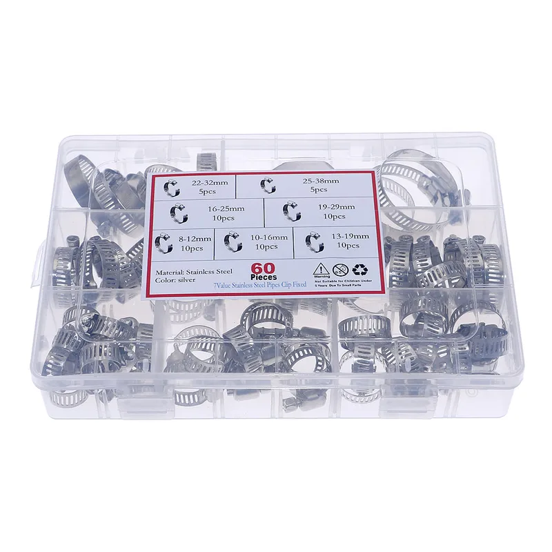 60Pcs 연료 분사 호스 라인 클램프 스테인레스 스틸 - Hose Clamp Assorted 리뷰 및 가격