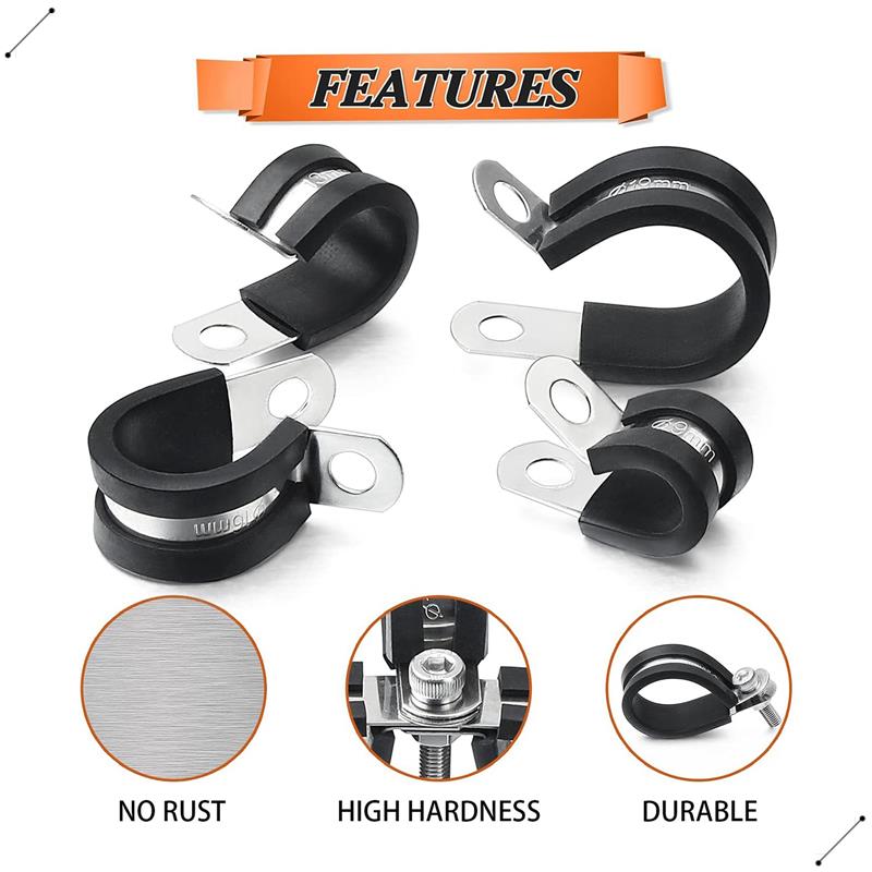 60Pcs 케이블 클램프 분류 키트, 304 스테인레스 - Hose Clamp Assorted 리뷰 및 가격